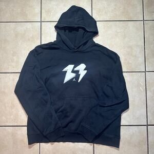 Nike Air Jordan Flight MVP Hoodie Sweatshirt Black FB7021 010 Mens XL READ